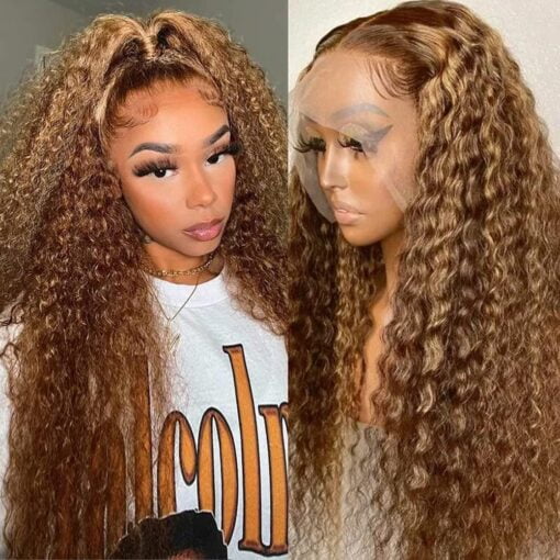 Blackbeauty Highlight Wig Jerry Curly 13X4 Lace Front Wig MI1604429