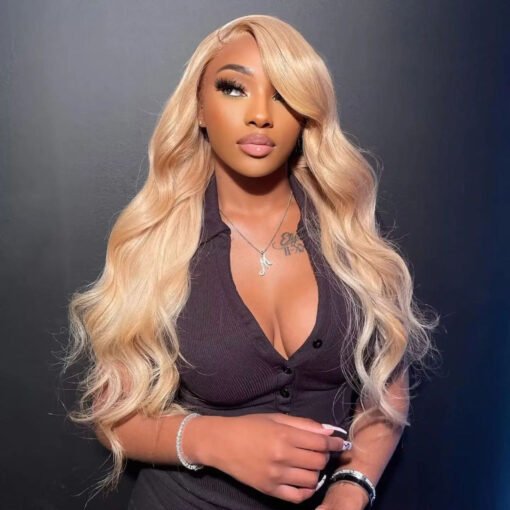 Blonde #613 Body Wave 13X4 Lace Closure Human Hair Wig MI1610323