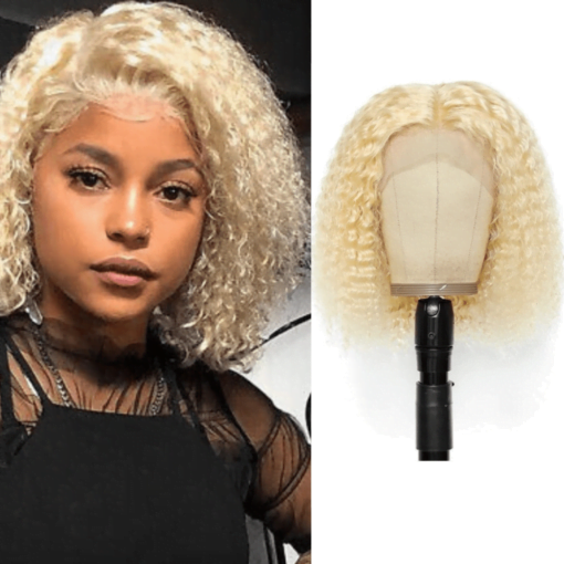 Blonde Curly Bob Wig MI1605993