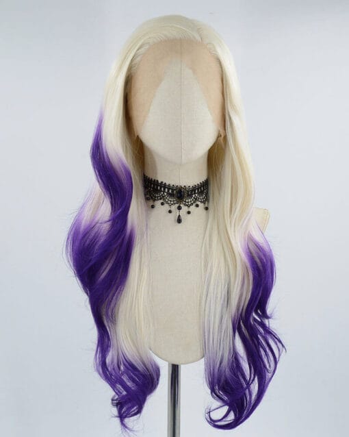 Blonde Purple Synthetic Lace Front Wig Wt101 MI1611794