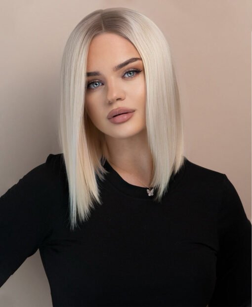 Bob Wig 12" Rooted Platinum Blonde. MI1610352