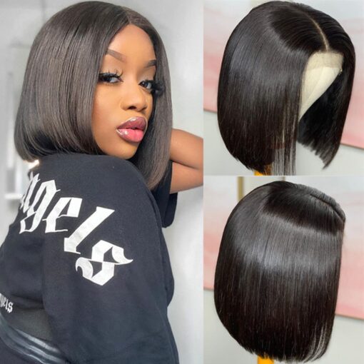 Bob Wigs Human Hair 4X4 Lace Closure Straight MI1602060