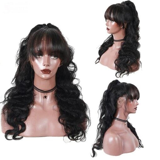 Body Wave Lace Front Wig Pre Plucked Human Hair Wigs With MI1605923