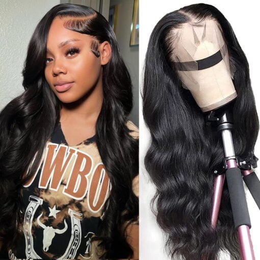 Body Wave Lace Front Wigs Human Hair Pre Plucked 13X4 Hd MI1610912