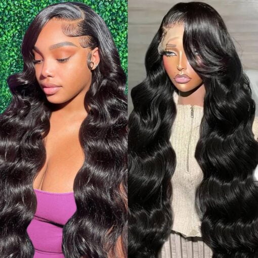 Body Wave Lace Front Wigs Human Hair Pre Plucked 180 Density 26 Inch 13X4 Hd Transparent Frontal Wigs Glueless Wigs Human Hair Lace Front Wig For Women MI1604493