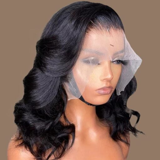 Body Wave Short Bob Wig 5X1 T Part Wig Deep Wave Frontal Wig Human Hair Wigs MI1602067