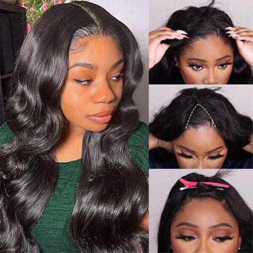 Body Wave U Part Wigs Human Hair Glueless V Part Wigs Online MI1607345