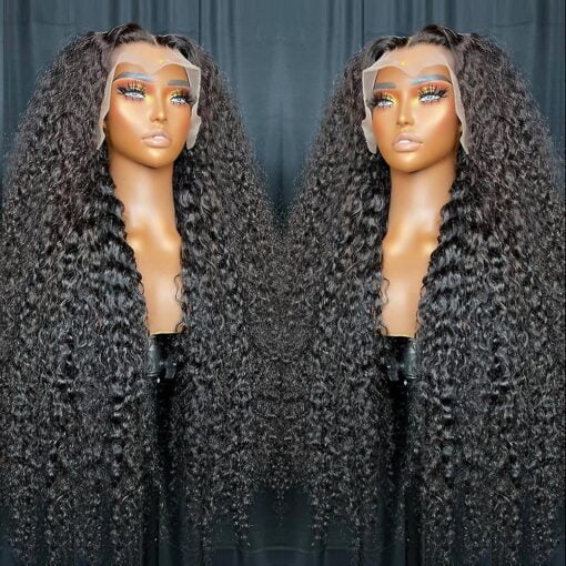 Brazilian 360 Curly Human Hair Wigs Deep Wave Frontal Wigs MI1602799