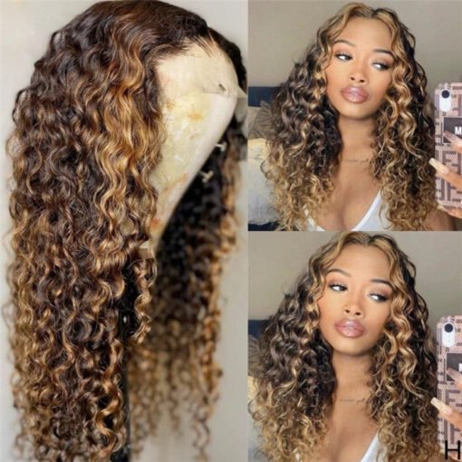 Brazilian Hd Lace Front Wigs Highlight Honey Blonde Wig Deep MI1610906