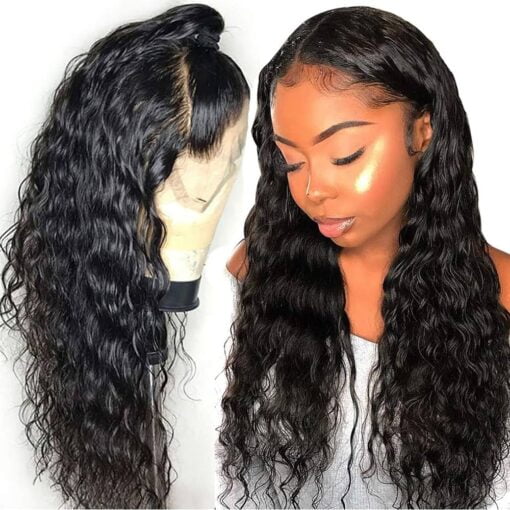 Brazilian Wet And Wavy Human Hair Lace Front Wigs 8A Water Wave 13X4 Lace Front Wigs Human Hair 150 Density Per Plucked Hairline With Baby Hair 10 MI1604373