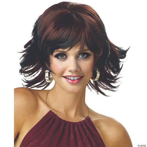 Brown Short Flip Wig MI1610815