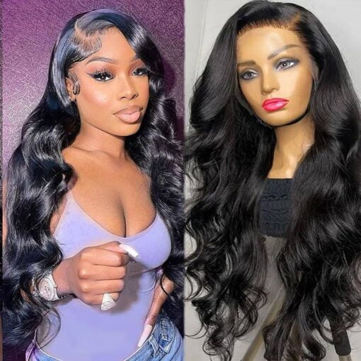 Bstdae 18 Inch Body Wave 13X4 Lace Frontal Wigs For Women Black Woman Unprocessed Brazilian Virgin Lace Front Wigs Human Hair Pre Plucked With Natural MI1603237