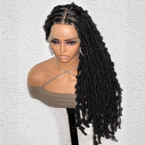 Butterfly Locs Invisible Lace Frontal Wig Synthetic Swiss MI1603681