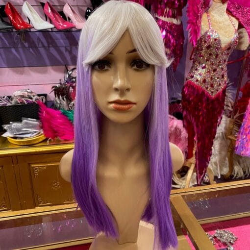 Clara White Purple Ombre Long Synthetic Wig MI1611799