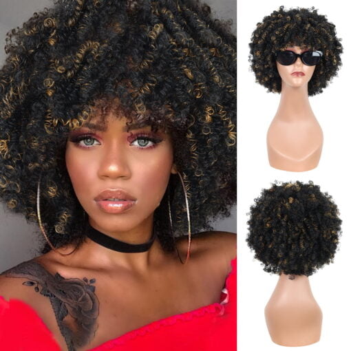 Creamily Kinky Curly Wigs For Women Black Women Synthetic Mens MI1604940