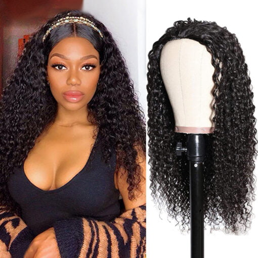 Curly Hair Half Wig 100% Human Hair Extension – Wowigshair MI1603972