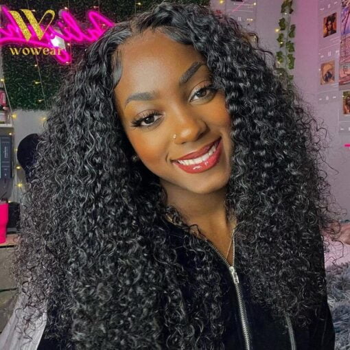 Curly Human Hair 4X4 Lace Closure Wig Hd Deep Wave Lace MI1602746