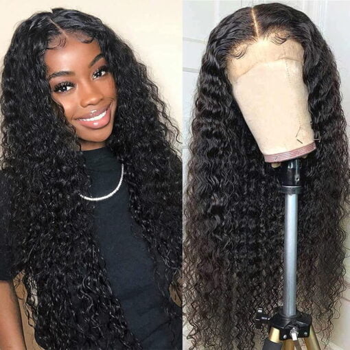 Curly Lace Front Wig Human Hair Wigs For Women Black Women Hd Lace Front Wigs Human Hair Pre Plucked 180% Density 4X4 Lace Closure Wigs Long Curly Wig MI1603812