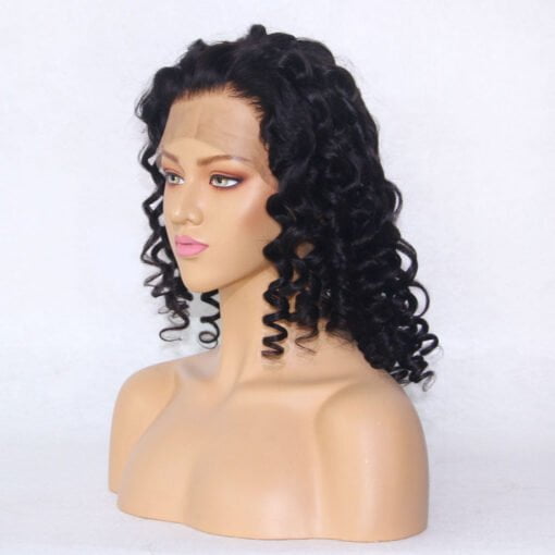 Cute Bob 14 Inch Body Wave Lace Frontal Wig Middle Part MI1604679