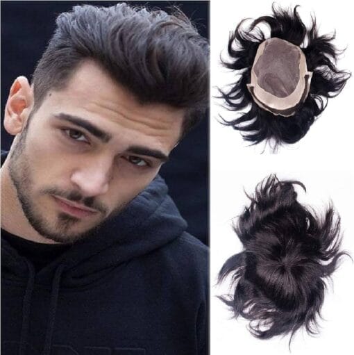 D Divine Front Lace Smart Hair Patch For Women Men, Premium Hair MI1611945