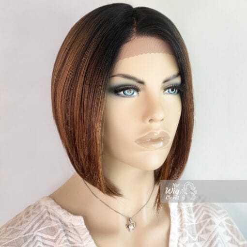 Dark Roots Honey Copper Blonde Ombre Bob Wig | Her Wig MI1611177