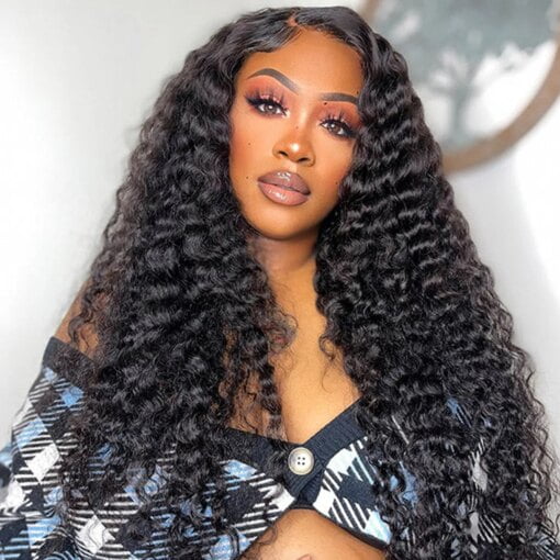 Deep Wave Curly Water Wave Lace Front Frontal Deep Wave Wig MI1604380