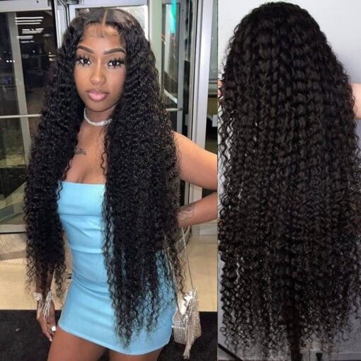 Deep Wave Lace Front Wig Human Hair 13X4 Curly Lace Frontal Wigs For Women Black Women Water Wave Wig Human Hair Pre Plucked With Baby Hair 180 Density MI1602228