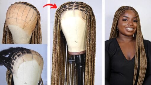 Diy Crochet Knotless Frontal Braided Wig Using Expression Attachment MI1608316