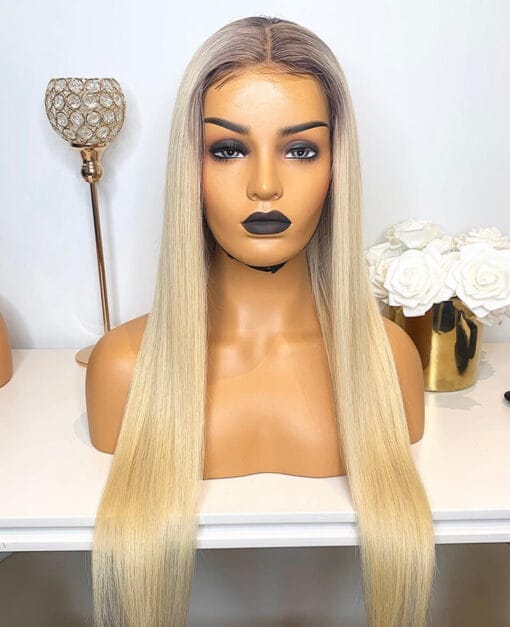 Eda Blonde Glueless 13X4 Front Lace Wig MI1611734