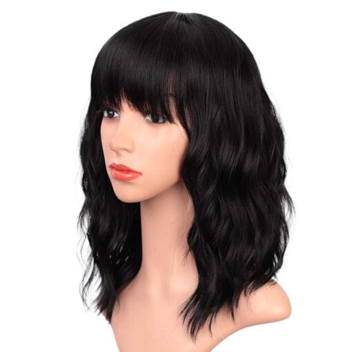 Entranced Styles Black Wigs With Bangs For Women Women 14 Inches MI1611803