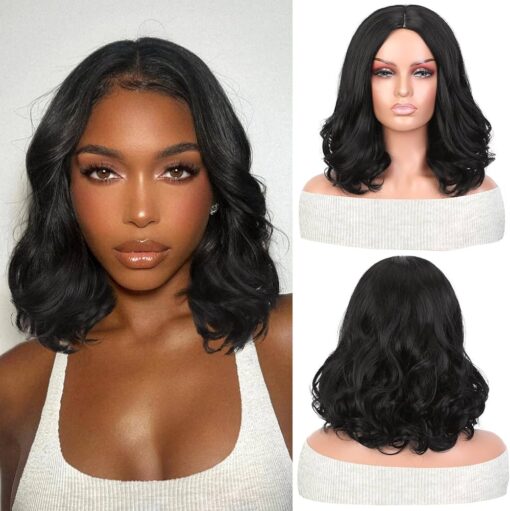 Fave Short Loose Wave Wig Natural Black Body MI1603660