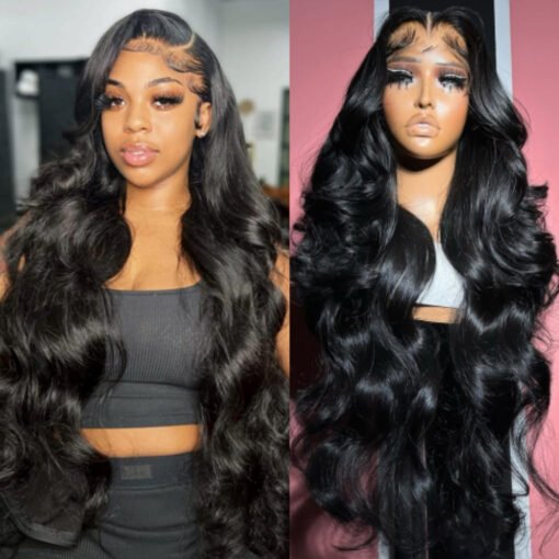 Fleeky Hair 10A Brazilian Body Wave 13X6 Lace Frontal Wig Transparent Lace Wigs MI1602692