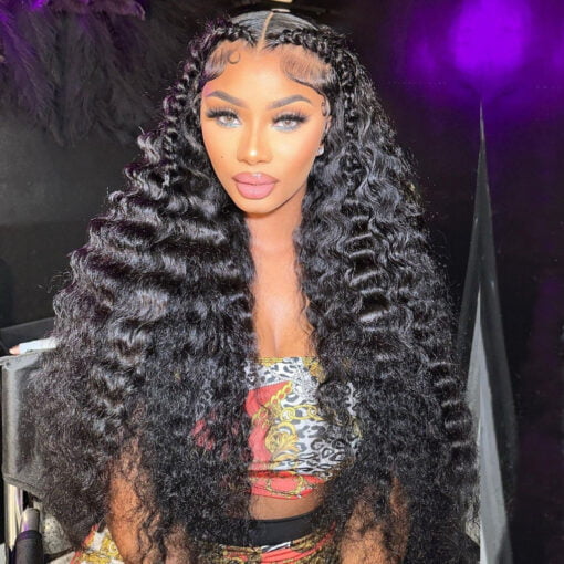 Fleeky Hair Undetectable Invisible Hd Lace Wigs Water Wave 13X4 13X6 Lace Frontal Wigs 4X4 5X5 Lace Closure Wig MI1604179