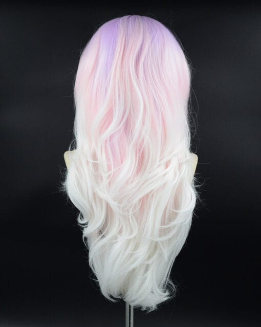 Glow In The Dark Purple Ombre Pink White Synthetic Lace Front Wig Ww451 MI1611798