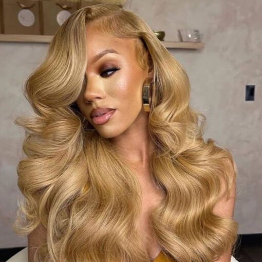 Glueless Body Wave Wig 5×5 13×4 Hd Lace Front Wig Honey MI1605118