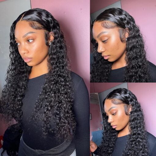 Glueless Deep Wave Wig 13X4 Transparent Lace Wig For Women Women MI1604694