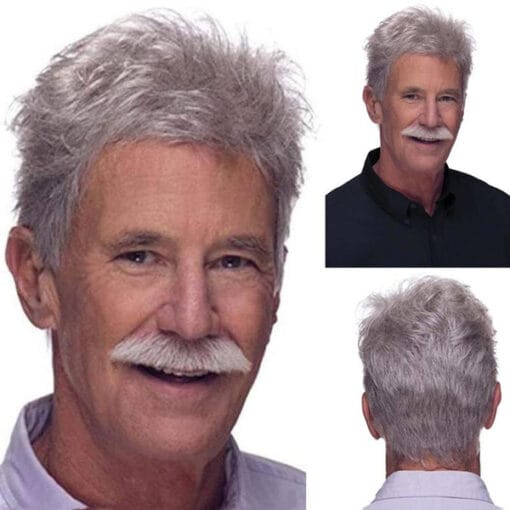 Grandpa Hair Wig Handsome Men'S Fashion Wig Husband Gift MI1611854