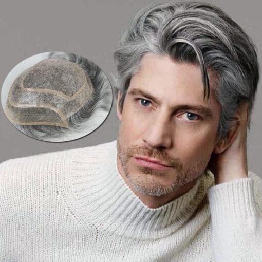 Grey Silver Hair Mens Replacement Lace Front Natural Hairline Protese Capilar Masculina Human Hair 1B80 Mono Base Toupee Man Buy Toupee Man,Mono Base Toupee,Human Hair Toupee Product On Alibaba.Com MI1611873