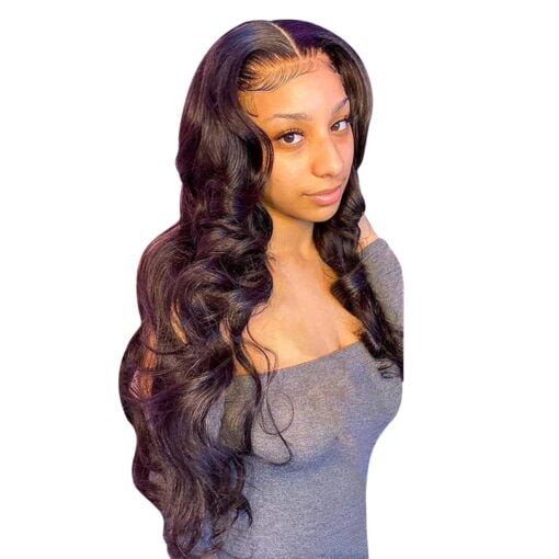 Gwaabd Cheap Wigs Human Hair Lace Front Wig Transparent Frontal Glueless Hd Hair With Baby Pre Plucked Hairline Density Brazilian Wigs For Women Black Women MI1604310