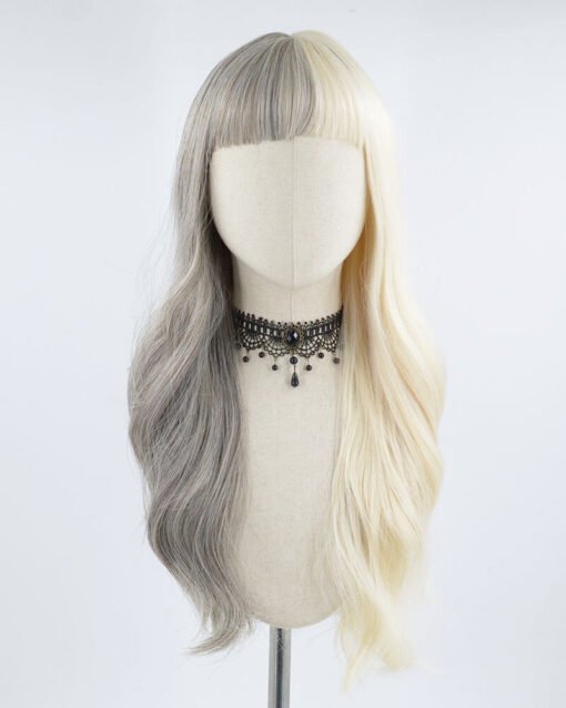 Half Grey Half Blonde Synthetic Wig Hw168 MI1610441