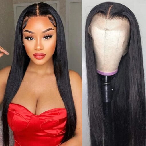 Hd Lace Frontal Bone Straight Wig 12A Raw Indian Virgin Hair, Swiss Lace Brazilian Human Hair Wigs For Women Women MI1604367