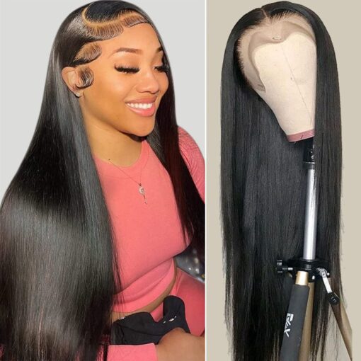 Hd Lace Frontal Wig 28 30 Inch Straight Human Hair Wigs 220% 13X4/6 Transparent Lace Front Wigs 5X5 Human Hair Lace Closure Wigs MI1602506