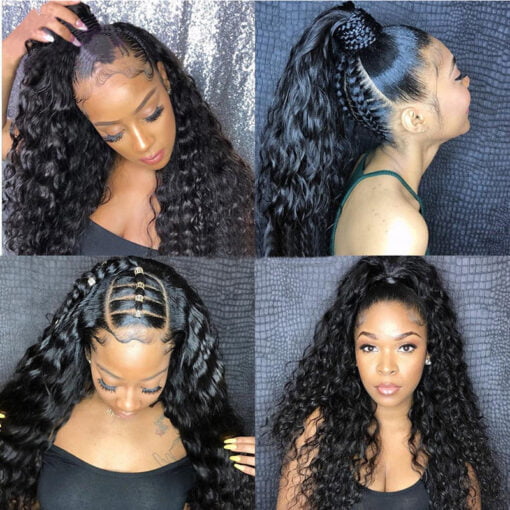 Hd Transparent Deep Curly Wave Full Lace Wig Pre Plucked MI1604469