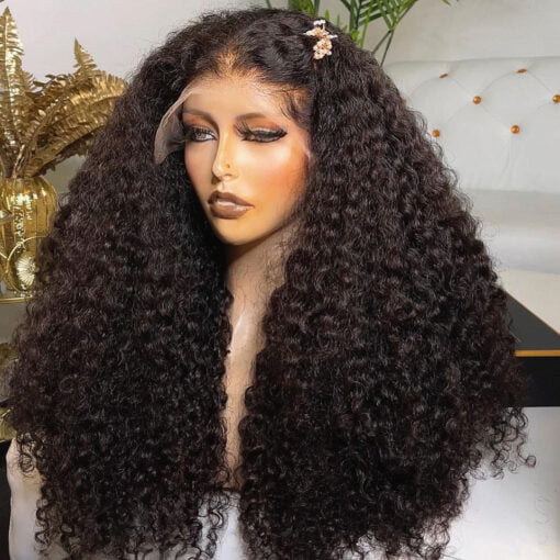 Hd Water Wave 250 Density Deep Wave 30 40 Inch 13X4 Lace Front Human Hair Wig Brazilian Transparent Frontal Glueless Curly Wig MI1604176