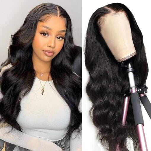 Hedy Body Wave Lace Front Wigs Human Hair Pre Plucked With Baby Hair Glueless 180% Density 10A Lace Closure Wigs For Women Black Women Natural Color 22 Inch MI1604960