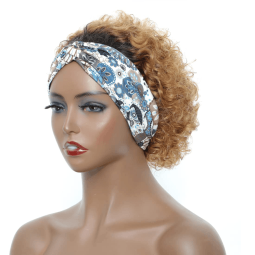 Highlight Ombre Blonde Headband Wig Short Bob Pixie Cut MI1611979