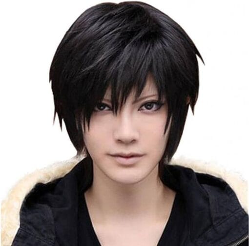 Hitele Men'S Beautiful Male Black Short Straight Hair Wig/Wigs Cosplay Party (Black) MI1611376