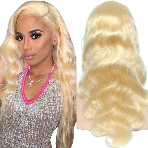 Hot Star 613 Lace Front Body Wave Wig Human Hair Blonde Wigs For Women Black Women 150% Density 4X4 Hd Lace Closure Wigs Human Hair 613 Frontal Wigs Pre MI1605115