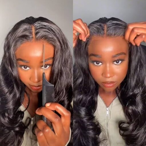 Isee Hair Hd Lace Front Wig Wear & Go Glueless Lace Wig Brazilian Body Wave Lace Wigs For Women Women No Glue 4X6 Lace Pre Cut Wig Human Hair Wigs MI1602034