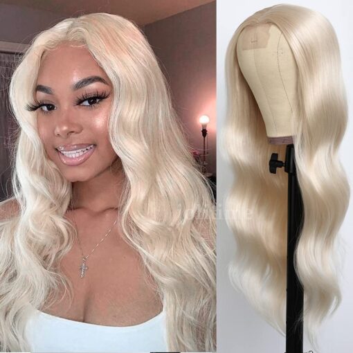 Jolitime Hair Blonde Synthetic No Lace Wig Platinum Blonde MI1604236